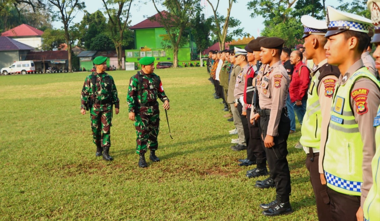 Apel Kesiapan Kunker Presiden Jokowi ke Tanggamus, Polres-Kodim Fokus 5 Titik Pengamanan
