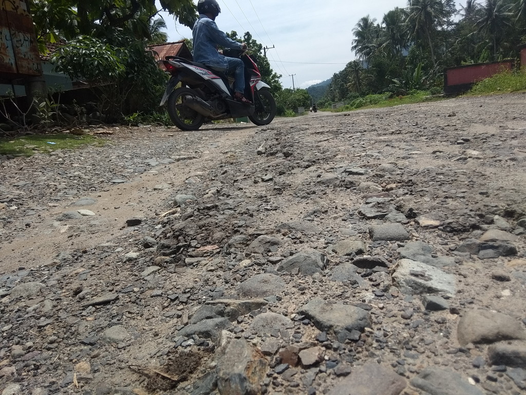 Rusaknya Jalan Penghubung Pekon Dapat Perhatian Anggota DPRD Tanggamus
