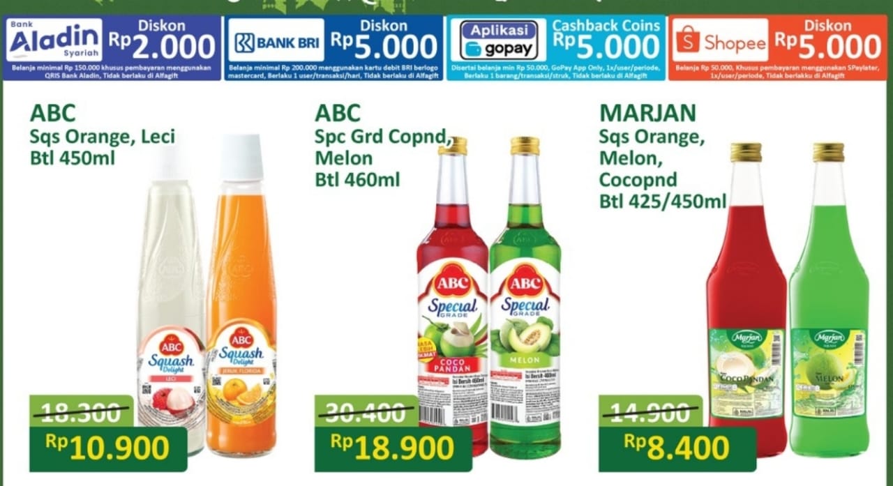 Promo JSM Alfamart Spesial Produk Sirup Untuk Buka Puasa, Harga Mulai Rp8.400