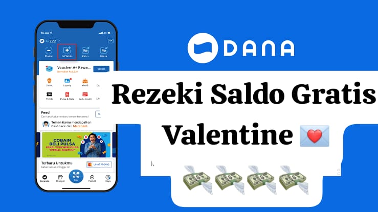 Sambut Rezeki Valentine Saldo DANA Kaget Rp 300.000, Klaim Link Tautan Uang Gratis Terbatas Hari Ini