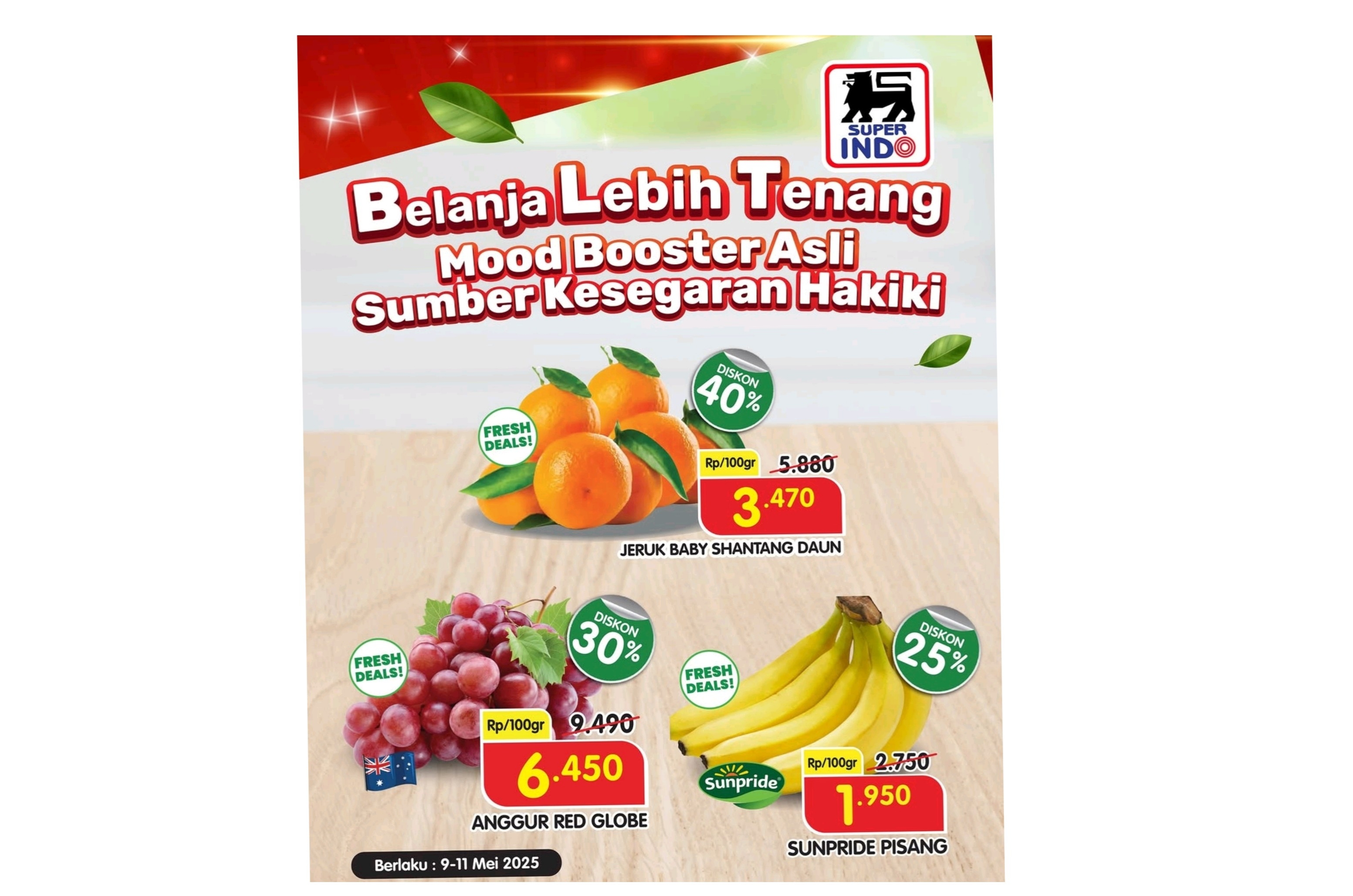 Promo JSM Superindo 9-11 Mei 2025 untuk Belanja Murah Buah hingga Lauk, Segar Dapat Super Hemat Lho