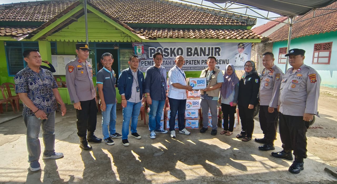 BRI Kantor Cabang Pringsewu Salurkan Bantuan Logistik untuk Korban Banjir