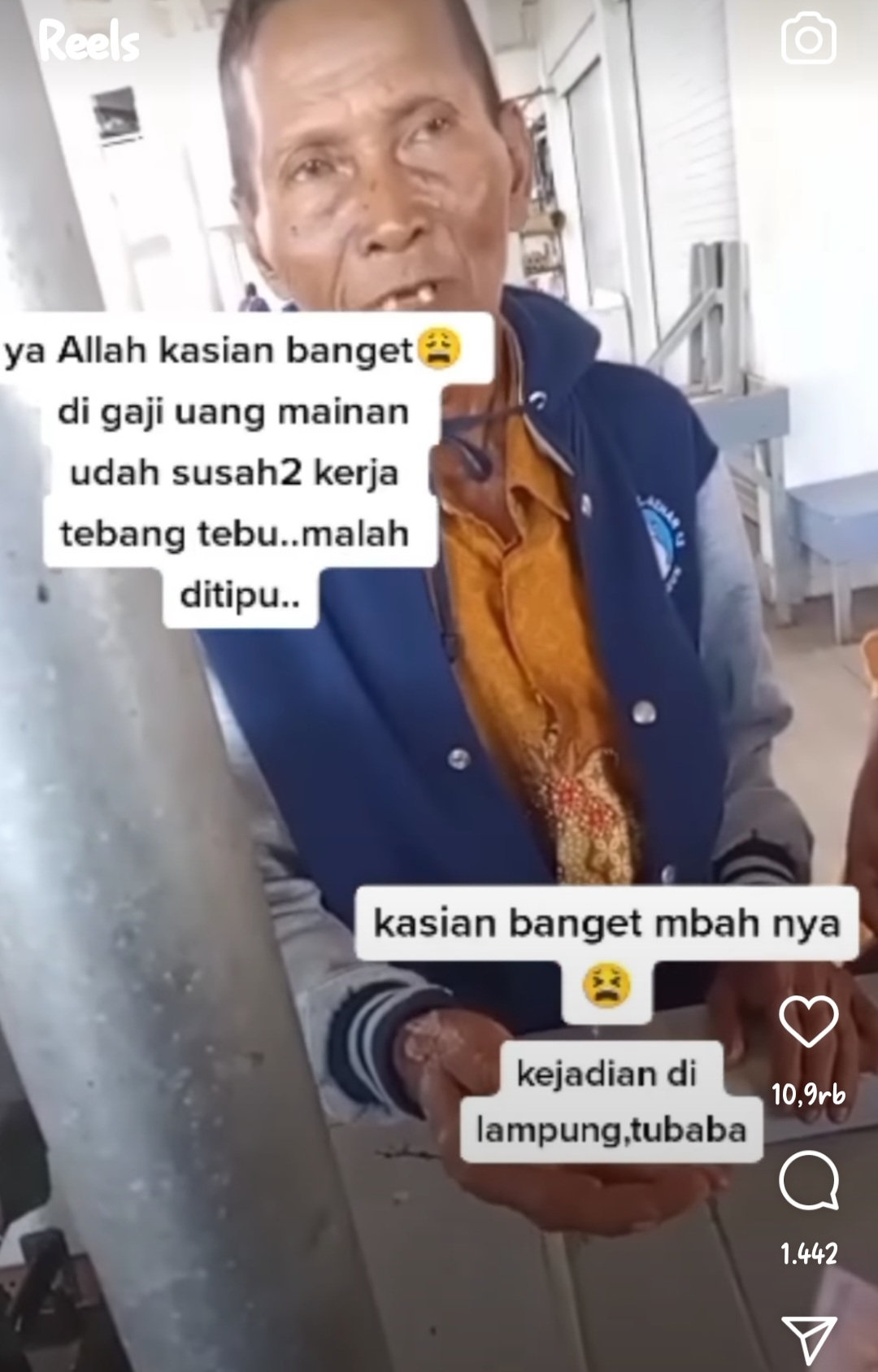 Tega, Pekerja Tebu di Tubaba Ini Mendapatkan Upah Uang Mainan