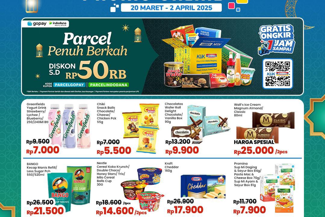 Promo Indomaret Online Spesial Parcel Lebaran, Nikmati Deretan Diskon Cemilan Murah, Sabtu 29 Maret 2025