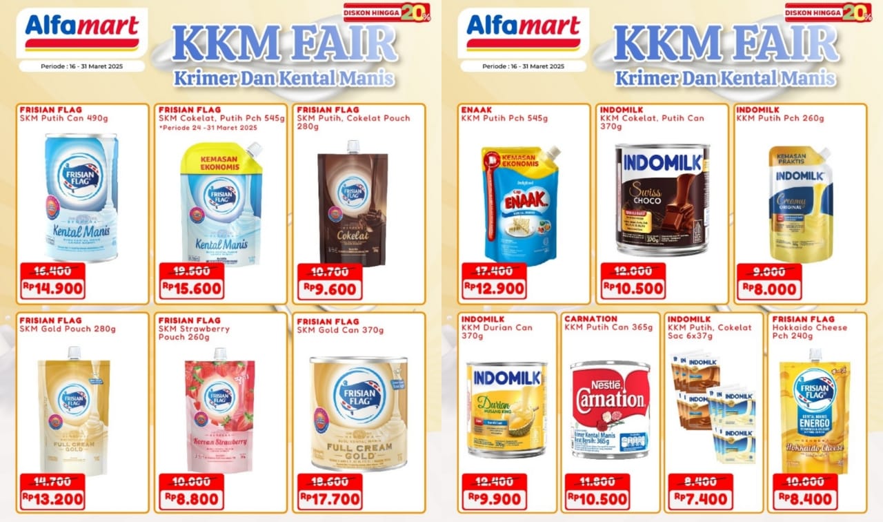 Belanja Murah KKM Fair di Alfamart, Cek Daftar Produk Krimmer dan Kental Manis Pilihan Untuk Teman Buka Puasa