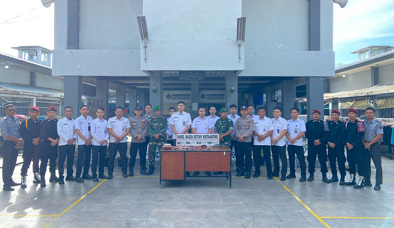 Rutan Kelas IIB Kota Agung Tanggamus Gelar Razia Kamar Hunian Warga Binaan Pemasyarakatan
