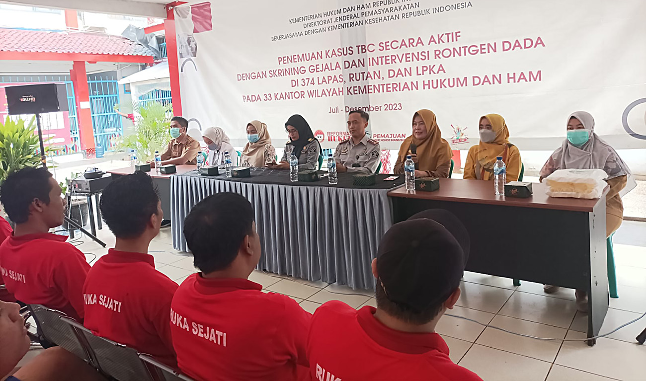 Deteksi Dini Kasus Penularan TBC, 373 WBP Rutan Kota Agung Rontgen Dada