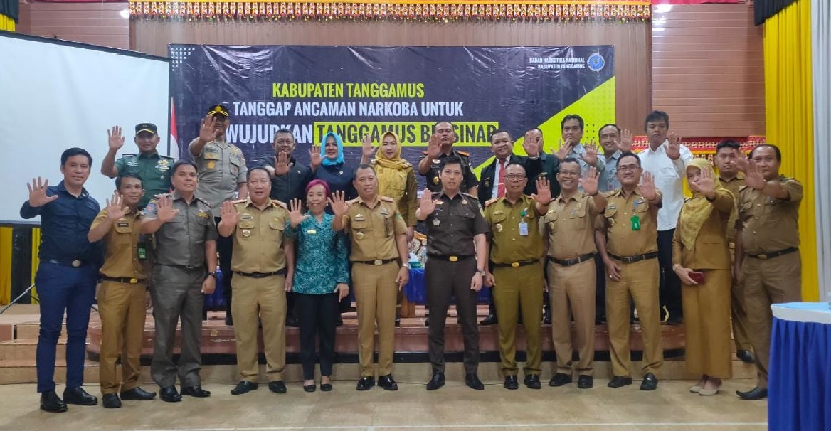 Tim Terpadu P4GN Rakor Tanggap Narkoba Wujudkan Tanggamus Bersinar 
