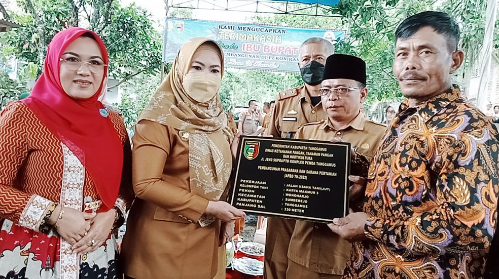Bupati Tanggamus Resmikan Jalan Usaha Tani di Kecamatan Sumberejo