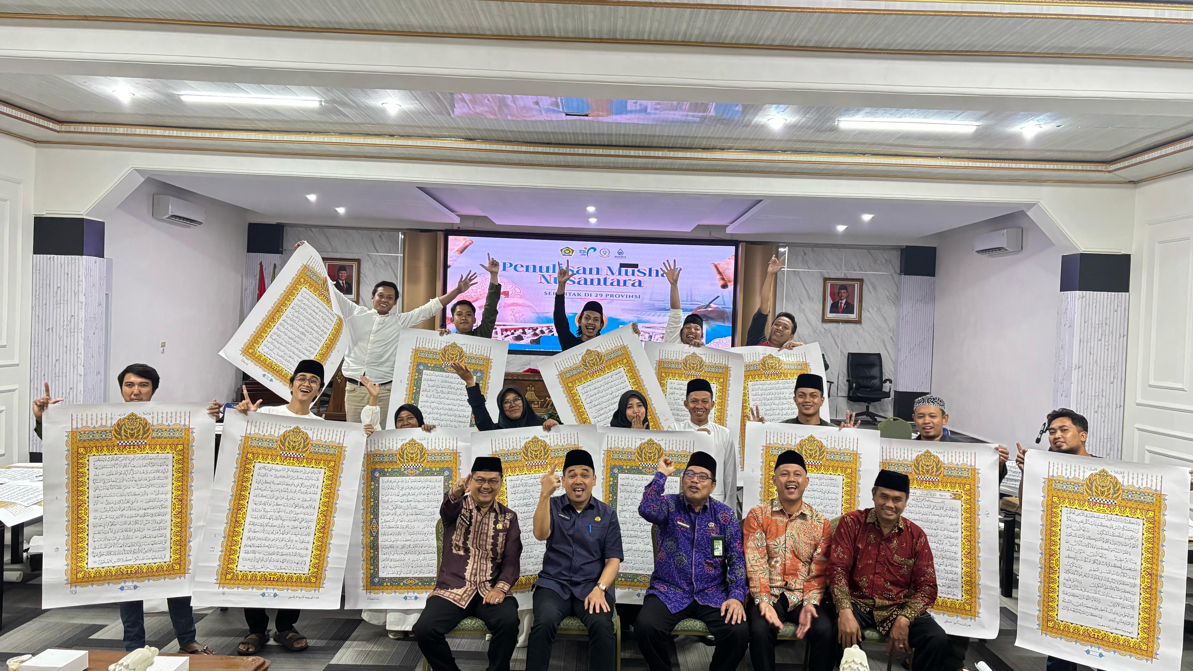 Penulisan Mushaf Al Qur'an Nusantara, 15 Kaligrafer Terbaik Lampung Turut Berpartisipasi