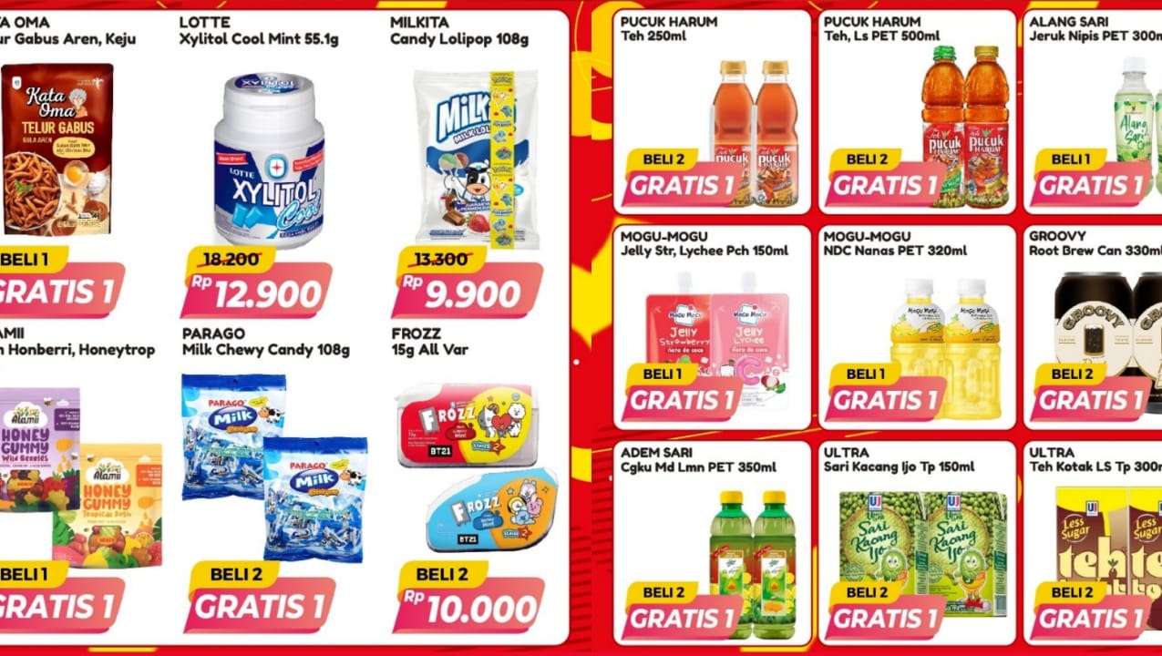 Promo 3.3 Alfamart Kategori Beli 1 Gratis 1, Hanya Berlaku Hari Ini!