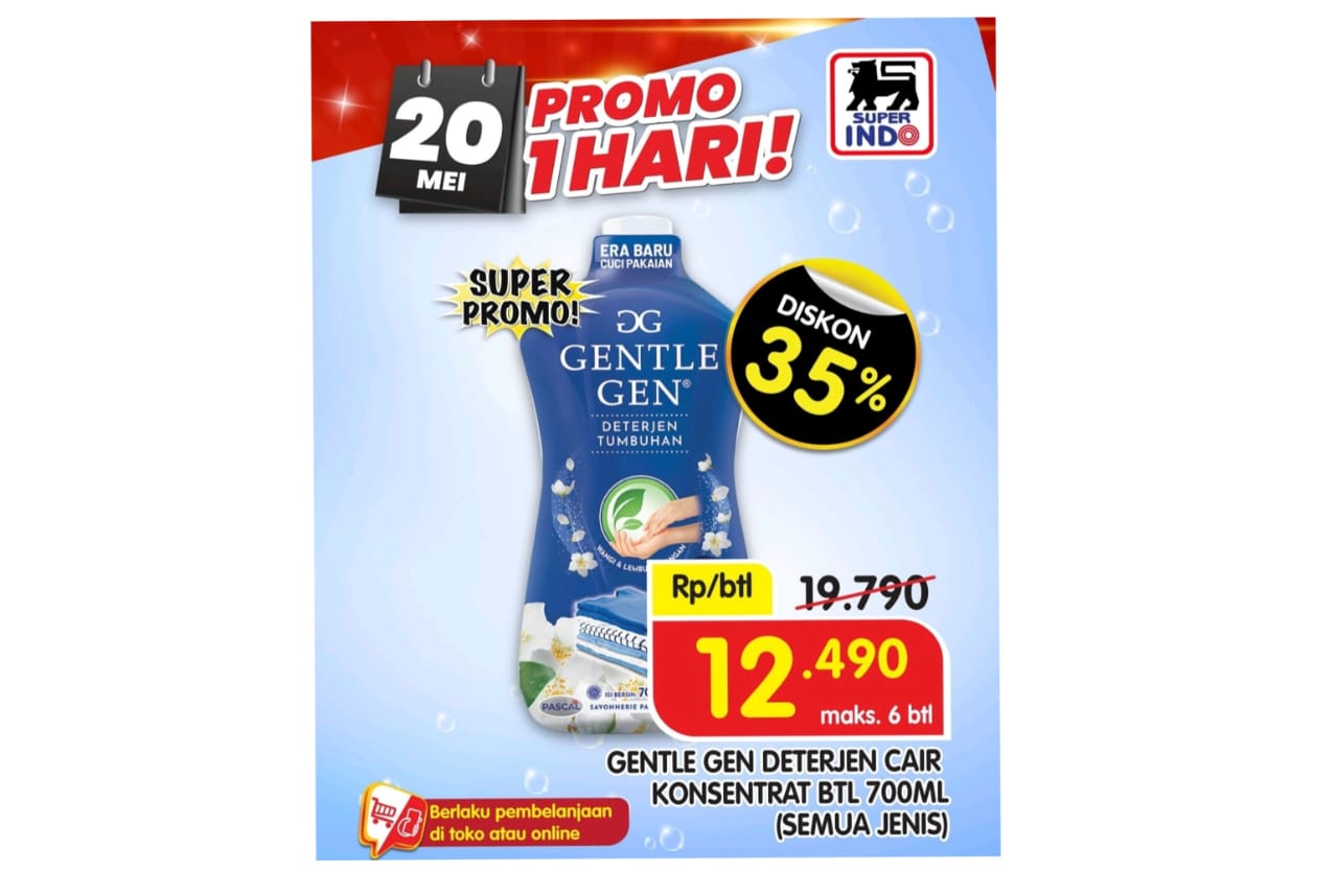 Hanya Hari Ini, Super Promo Superindo: Belanja Murah Deterjen Diskon 35 persen