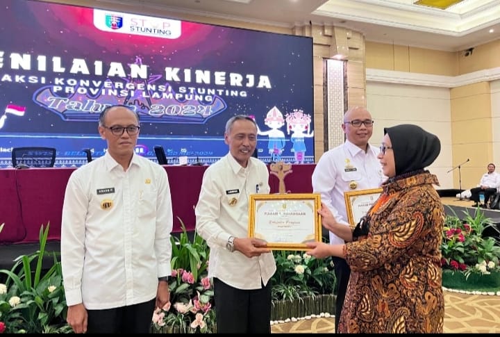 Pemkab Pringsewu Raih Peringkat Kedua Pelaksanaan Aksi Konvergensi Penurunan Stunting Provinsi Lampung 2024