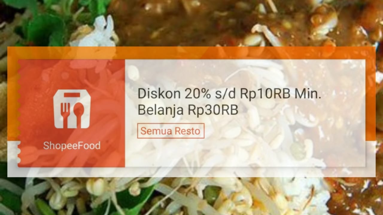 Berlaku di Semua Restoran Murah, Klaim Voucher Diskon 20 Persen di ShopeeFood Sekarang!