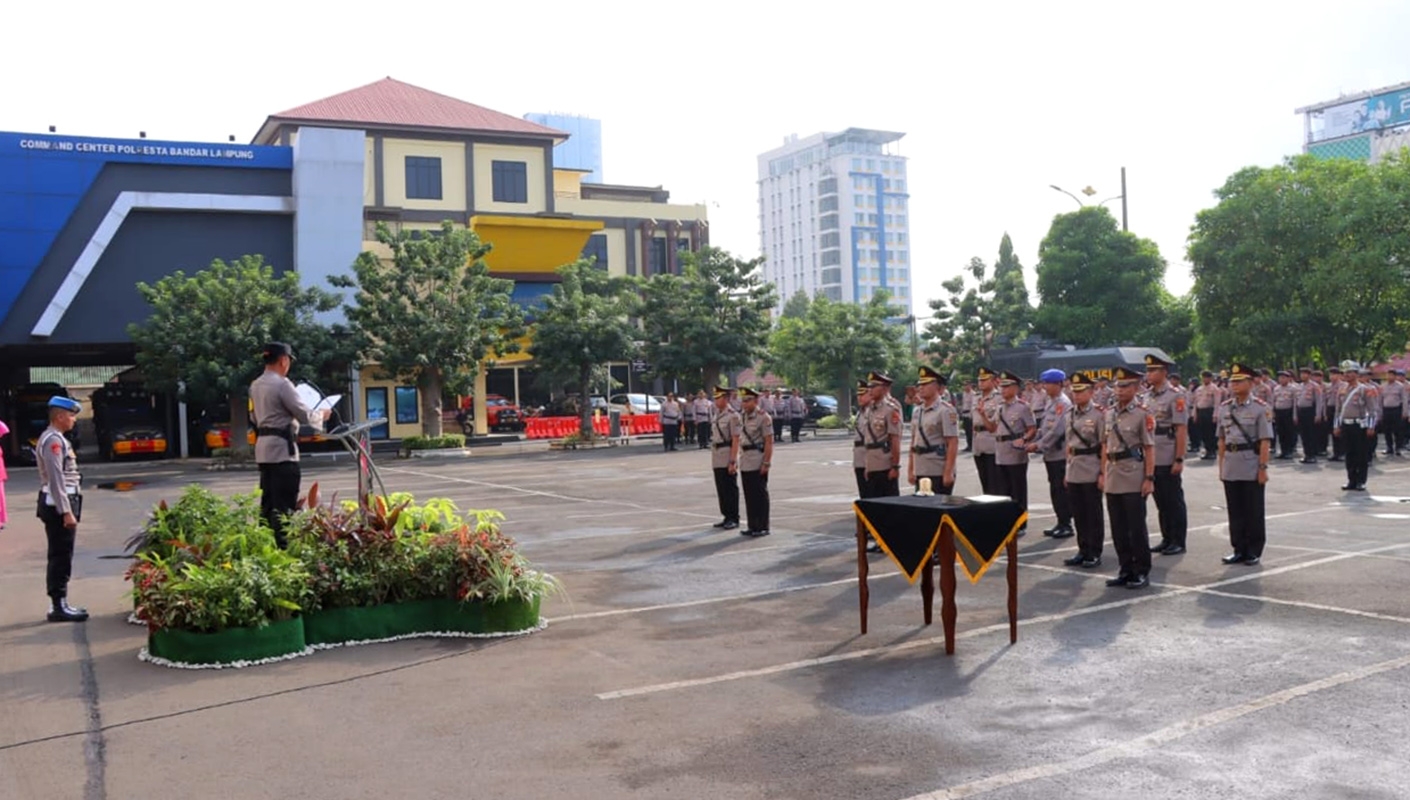 Masuk Daftar Mutasi Polri, Ini Enam Kapolsek dan Dua Kasat Baru di Polresta Bandar Lampung