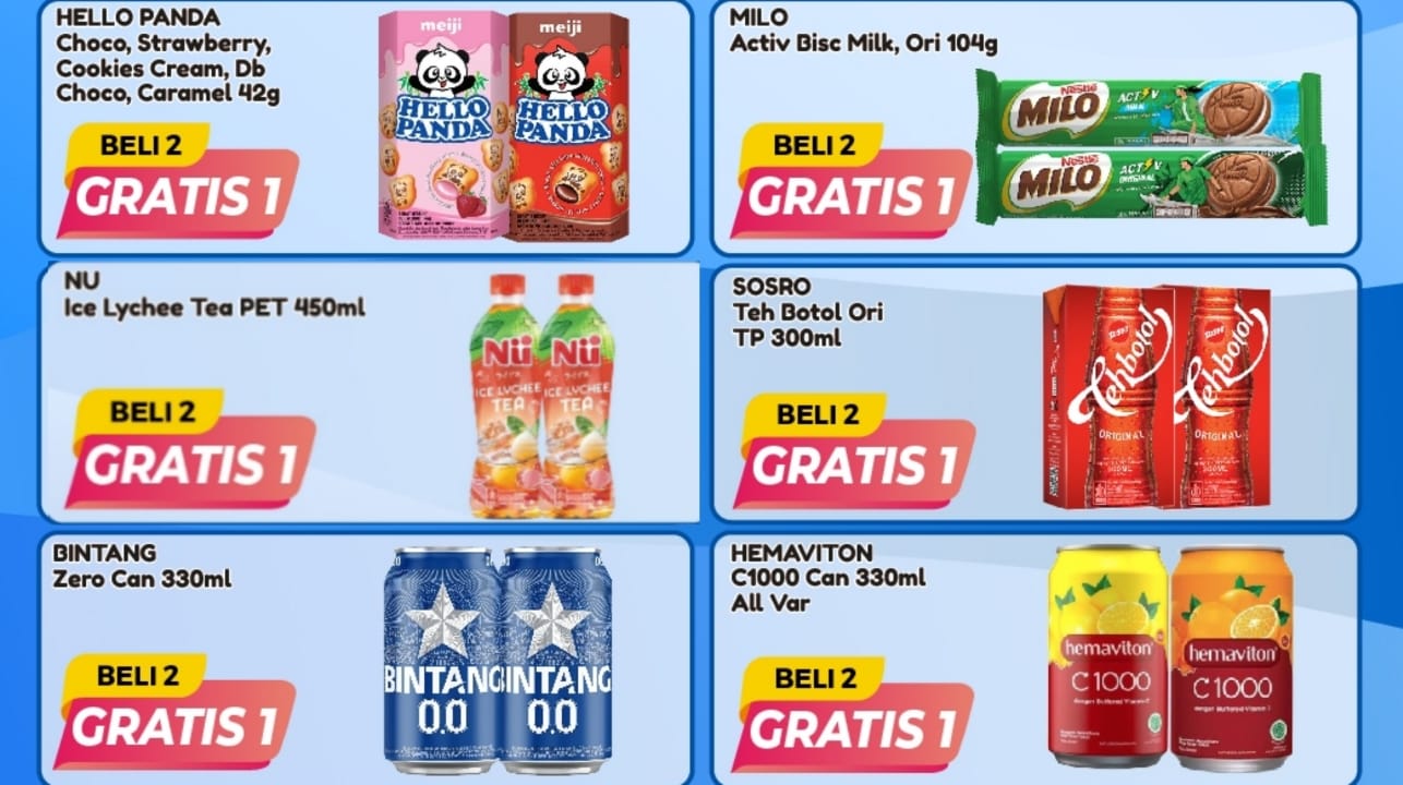 Hanya Hari Ini Belanja Murah Beli 2 Gratis 1 Dalam Penawaran Promo 5.5 Alfamart, Cek Produknya