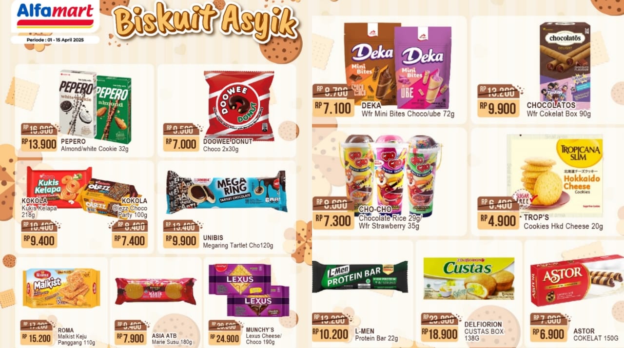 Promo Biskuit Murah di Alfamart yang Super Enak Untuk Temani Sarapan, Cek Produknya