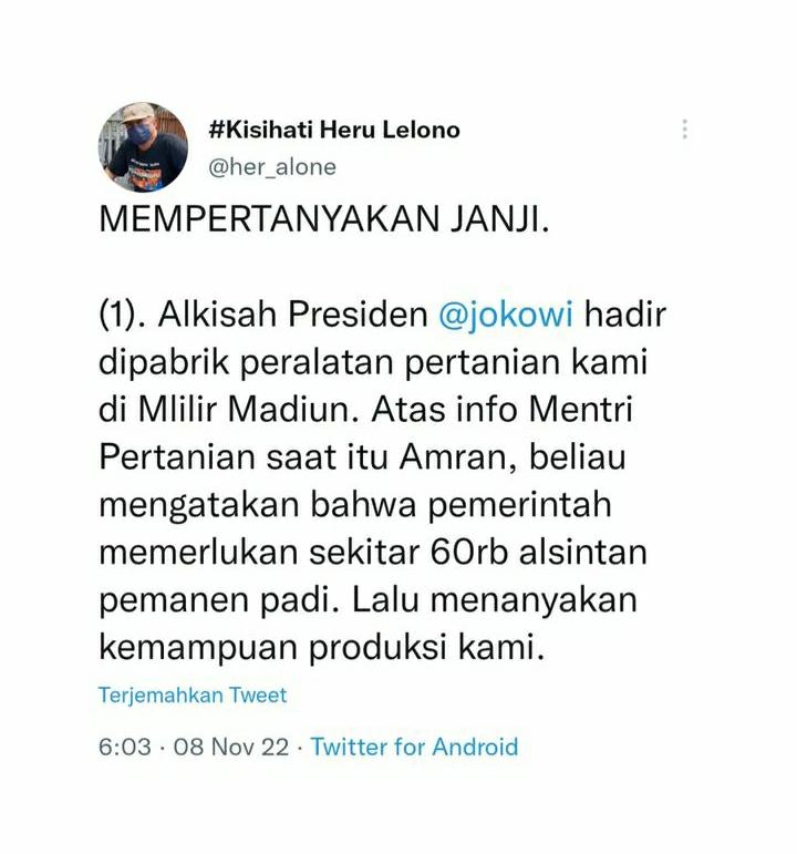 Kisah Pilu Pabrik Lokal Dapat Pesanan 1.000 Unit dari Jokowi, Sudah 7 Tahun Tak Kunjung Dibeli