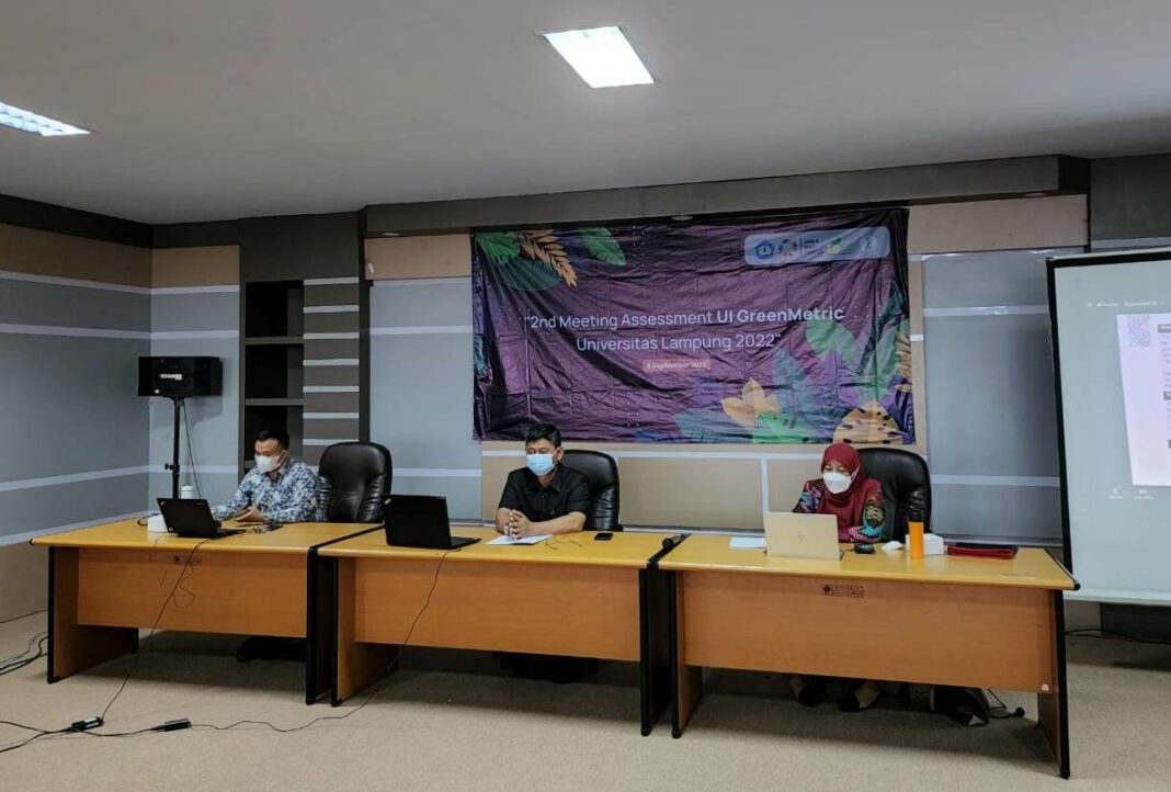 Komitmen dalam Berinovasi dan Bersinergi, Unila Selenggarakan the 2nd Meeting Assessment UI GreenMetric 2022