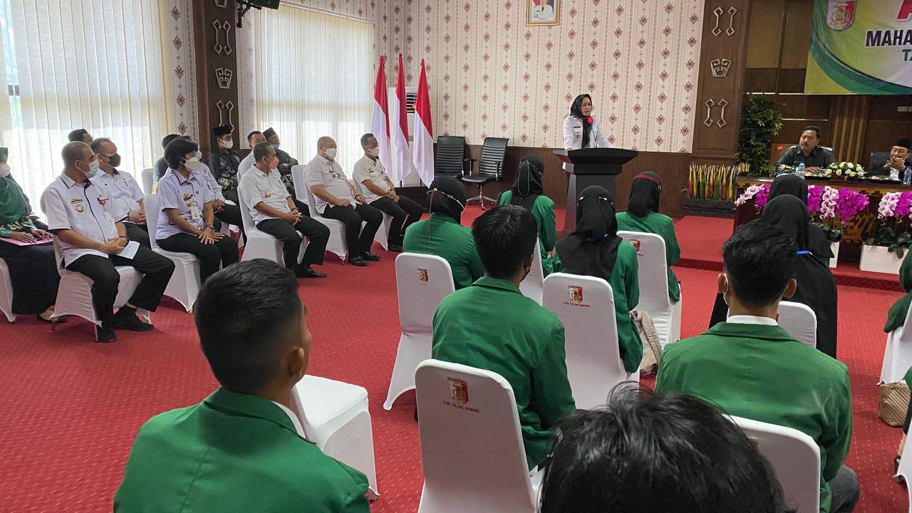 Sebelum KKN, Puluhan Mahasiswa STAI Tulang Bawang Dapat Wejangan Bupati Winarti