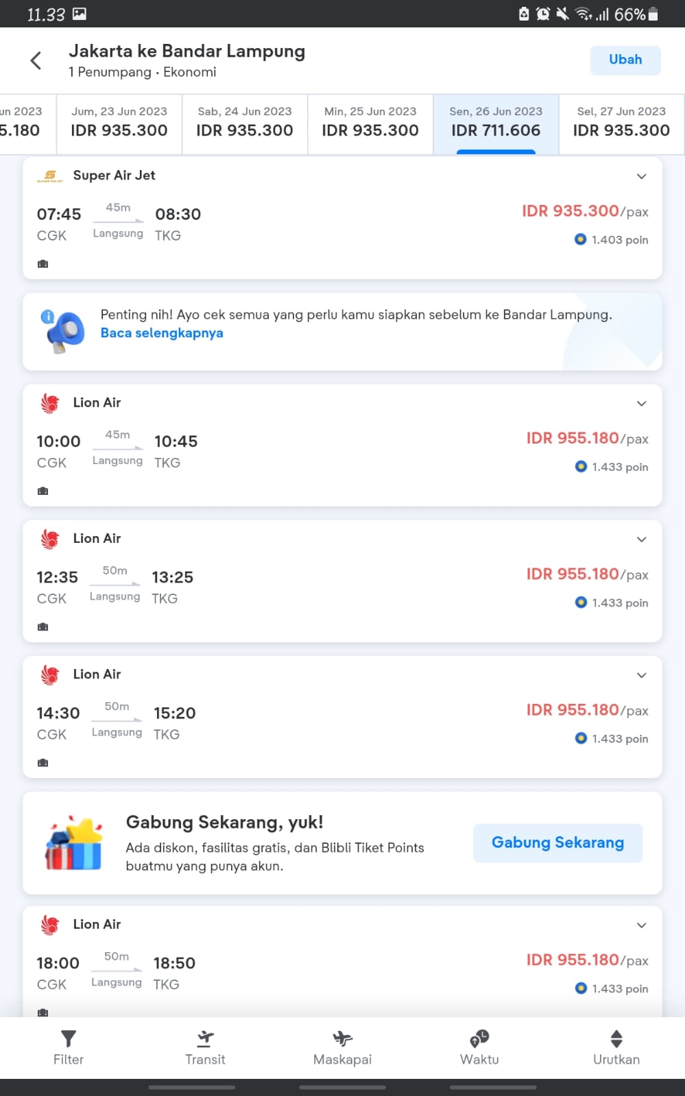 Waduh! Penerbangan Tarif Lion Air Diduga Langgar Batas Atas