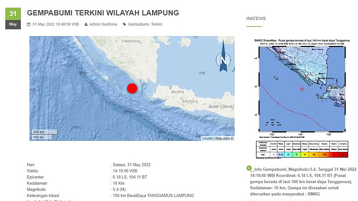 Gempa Guncang Tanggamus, Warga Berhamburan