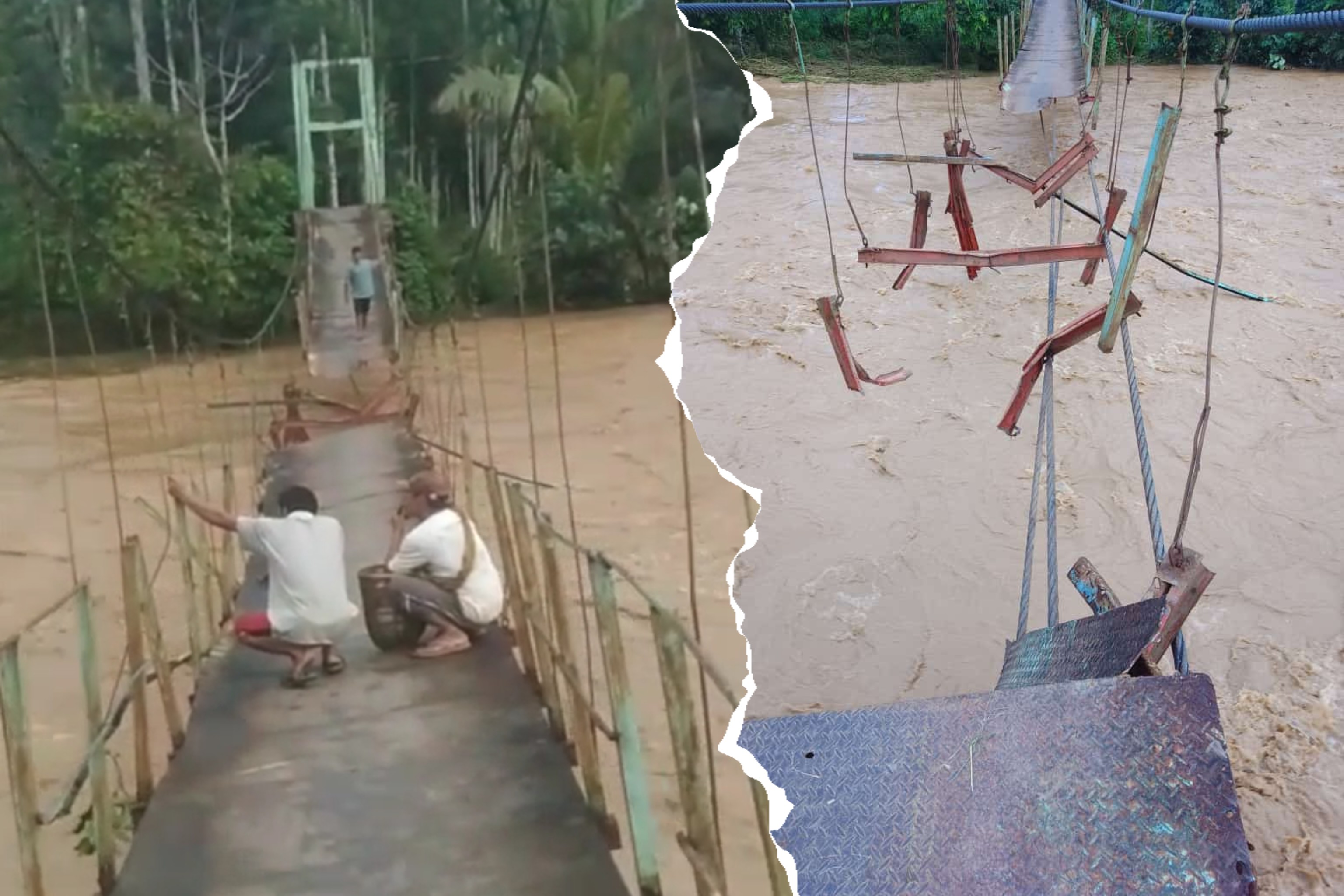 Hujan Deras, Luapan Sungai Way Umpu Rusak Jembatan Penghubung