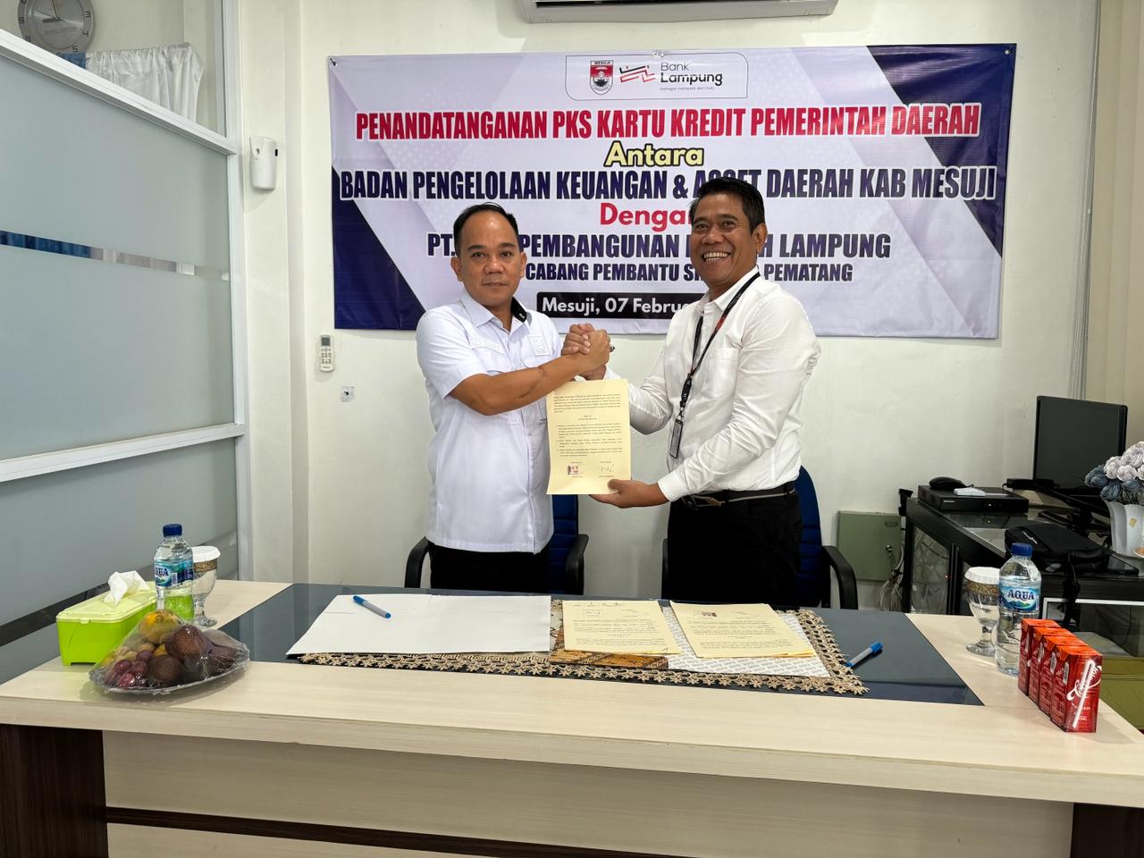 Pemkab Mesuji dan Bank Lampung Lakukan Perjanjian Kerjasama, Percepat Penggunaan KKPD