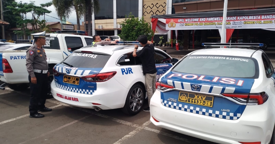 Respon Cepat Perintah Kapolri Terkait Scotlite Lampu Rotator, Ini Langkah Polresta Bandar Lampung