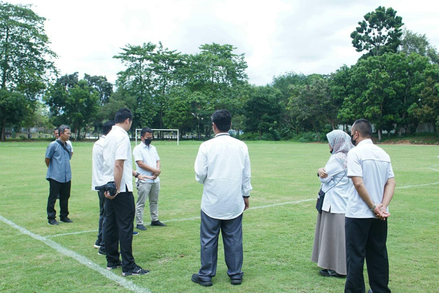 Alhamdulillah, Lapangan Sepak Bola Unila Bisa Digunakan Lagi