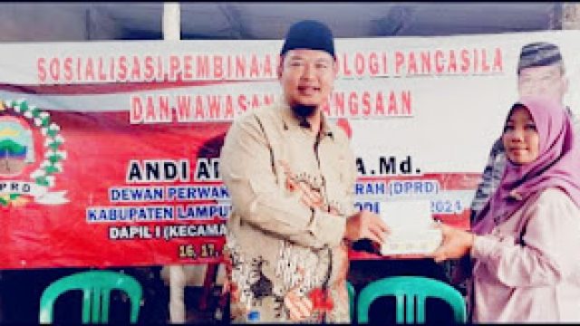 Anggot DPRD Lamsel, Andi Apriyanto Ajak Masyarakat Bakauheni Terapkan Ideologi Pancasila