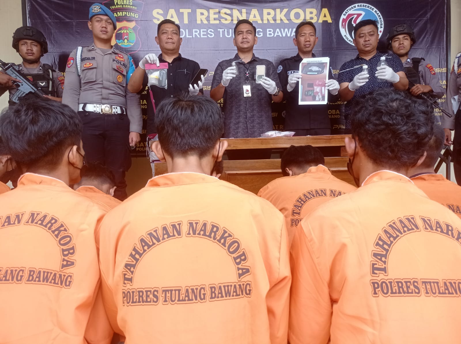 Sebulan, Polres Tulang Bawang Lampung Tangkap 13 Tersangka Penyalahgunaan Narkoba, Buru 1 Residivis