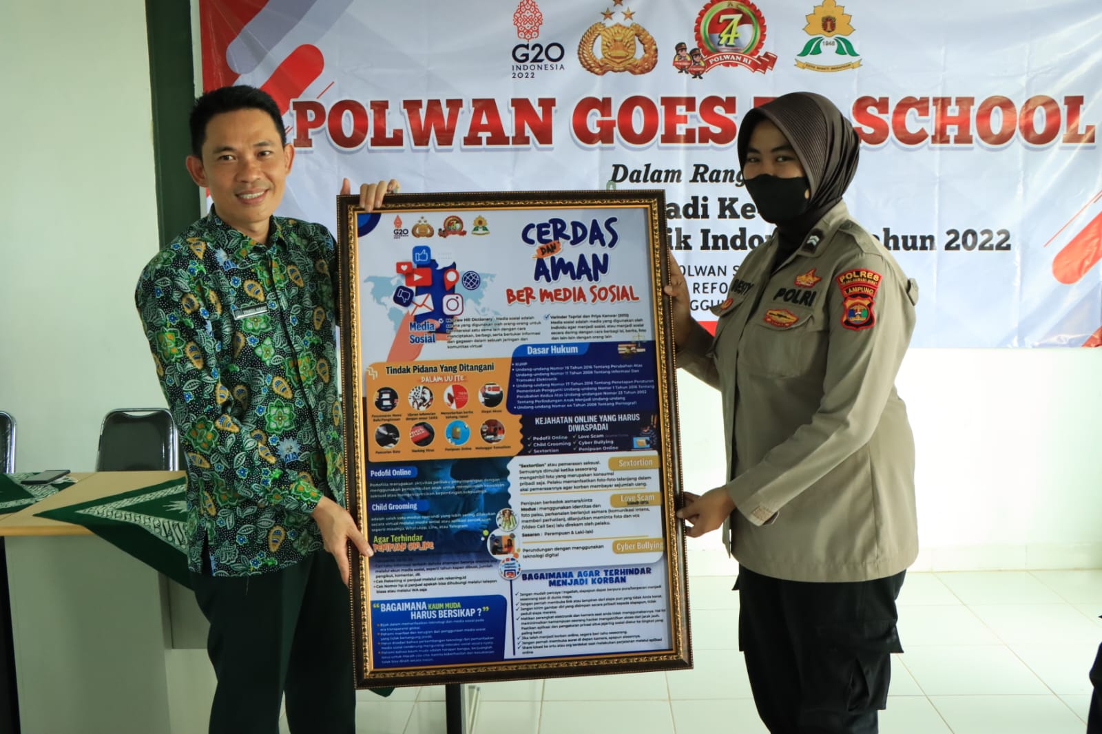 Sambut HUT ke-74 Polwan, Srikandi Polwan Polres Tubaba Peringati Kegiatan Police Goes To School