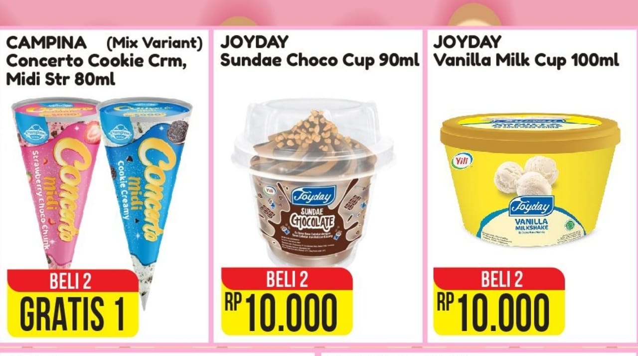 Promo Alfamart Spesial Produk Ice Cream, Beli 2 Dapat Harga Spesial