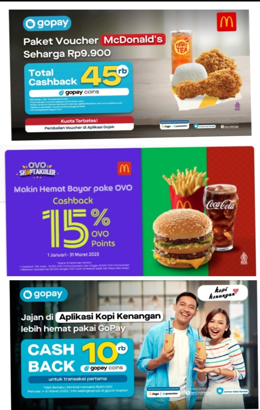 Jajan di MCD dan Kopi Kenangan Hemat Pakai OVO atau Gopay, Dapat Cashback 15 sampai 40 Persen