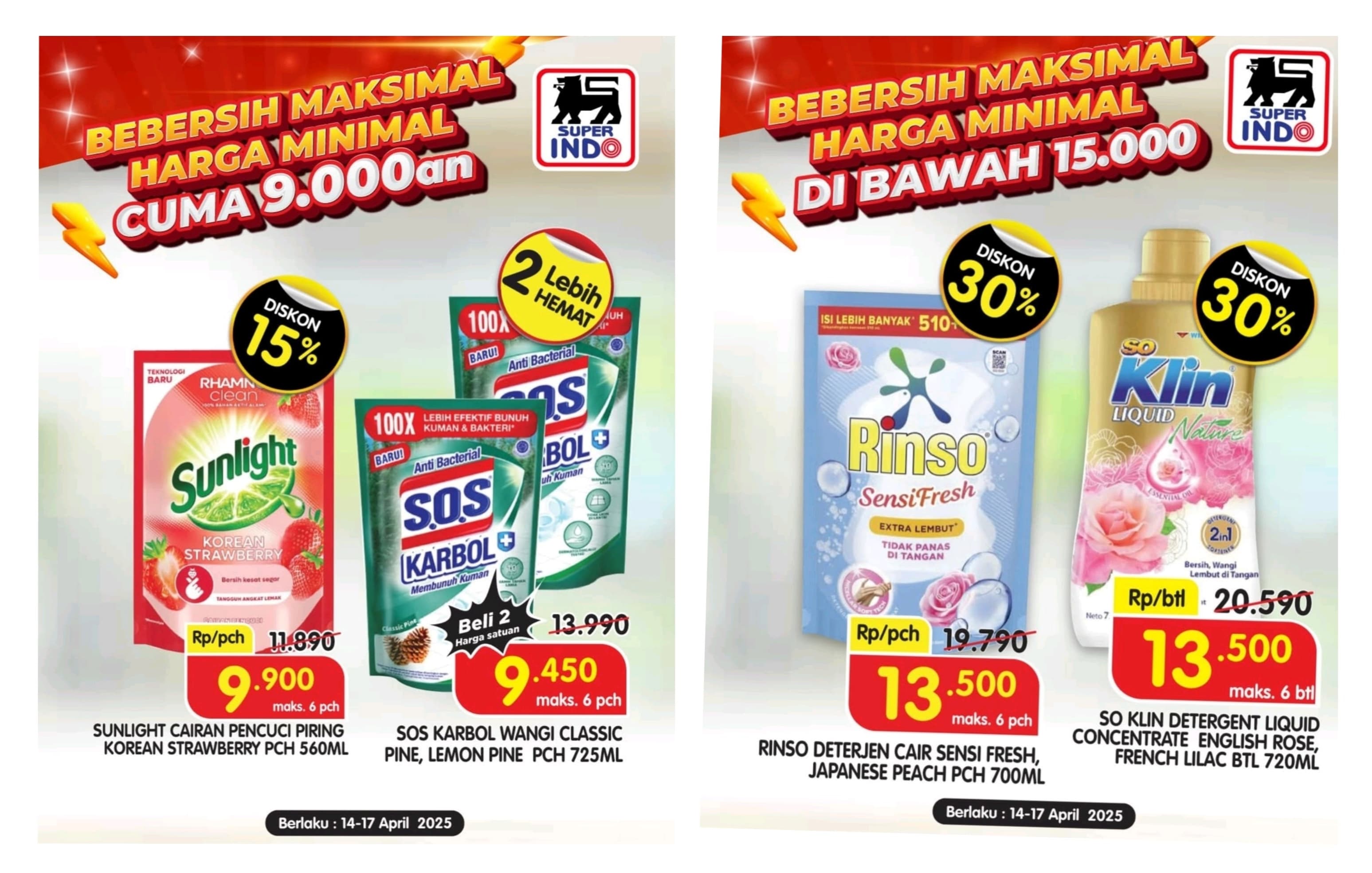 Sampai Hari Ini Aja, Promo Home Care Superindo, Bersih Maksimal Hemat Maksimal