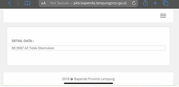 Data Web Bapenda Catat Mobil Samsat Keliling di Lampung Tunggak Pajak 8 Tahun Hilang Bak Ditelan Bumi