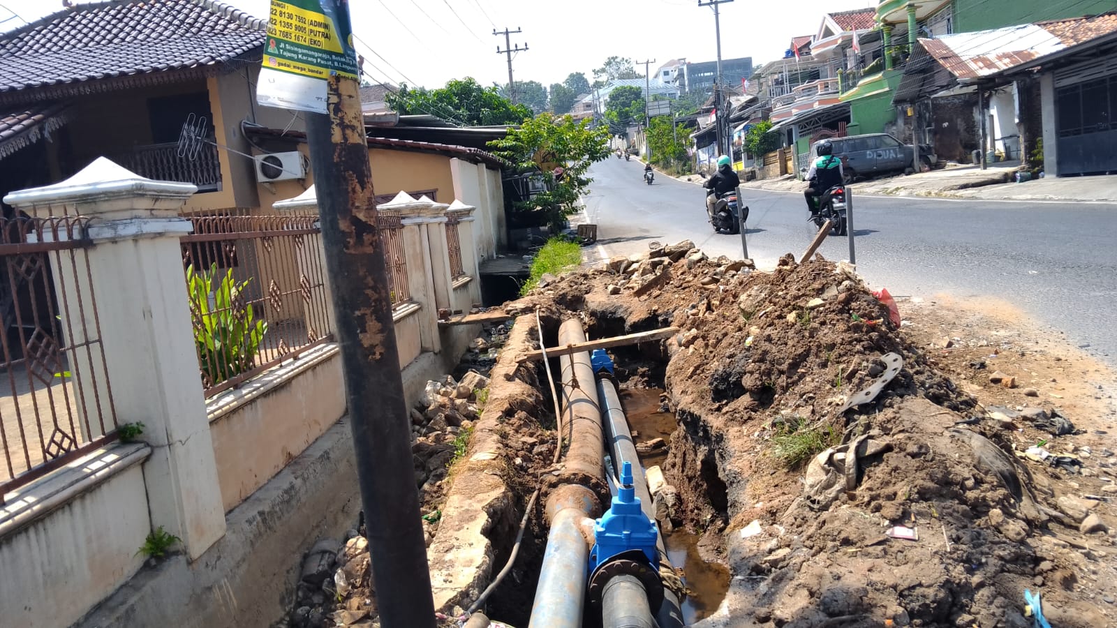 Perumda AM Way Rilau Biarkan Lubang Galian Menganga, Alasannya Sungguh di Luar Dugaan