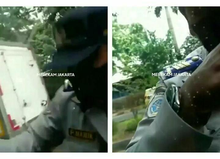 Viral, Video Memperlihatkan Polisi Rusak Kaca Spion Mobil yang Parkir Sembarangan