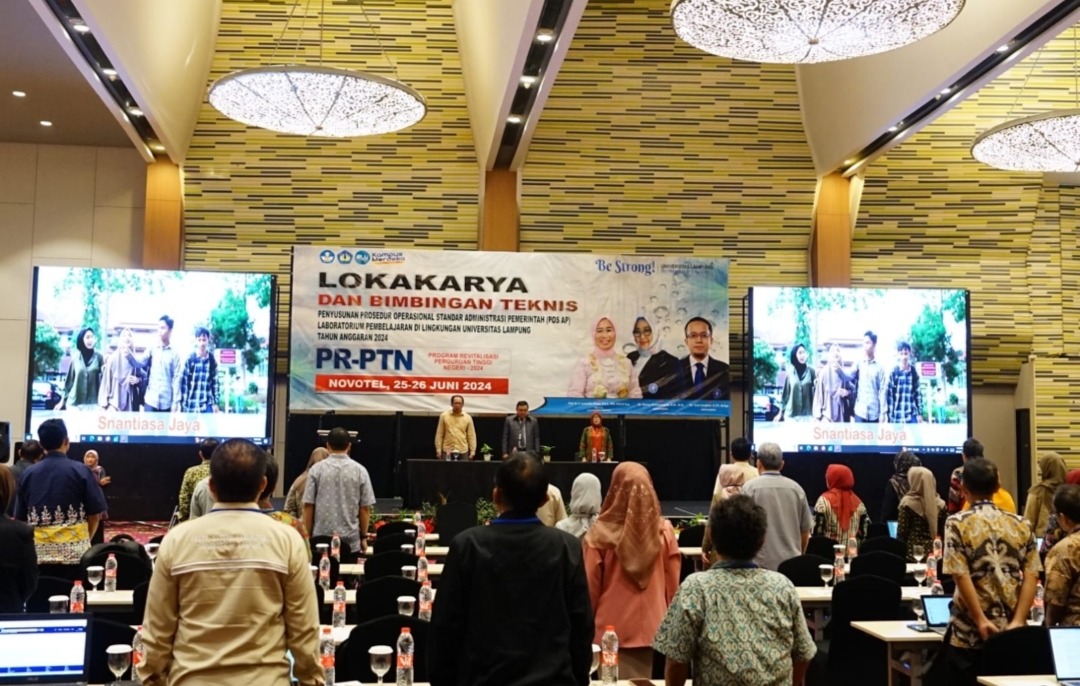 Bentuk PR-PTN TA 2024, Unila Gelar Lokakarya & Bimtek Penyusunan Pos AP Laboratorium Pembelajaran