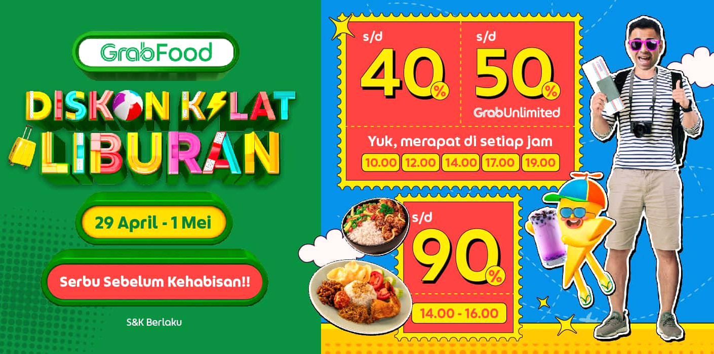 Cek Di Sini, Kode Promo Weekend Gojek dan Grab, Sabtu 29 April 2023, Ada Diskon Kilat Spesial Liburan