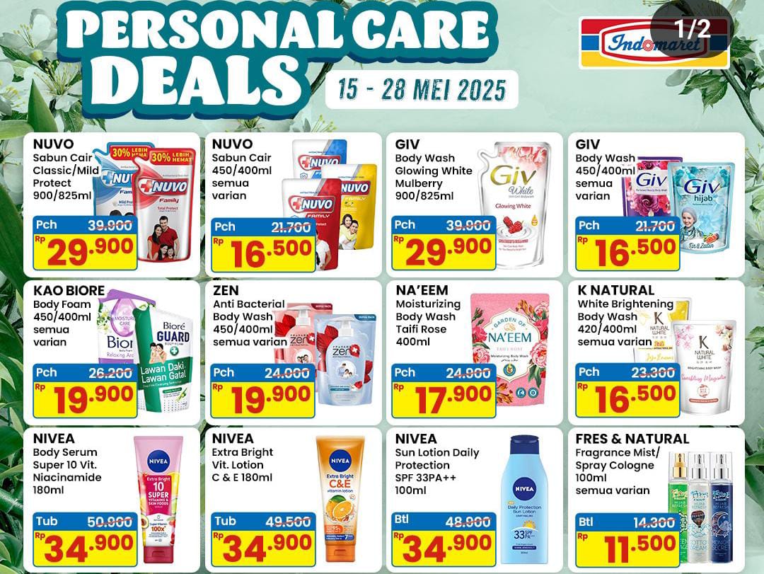 Promo Indomaret Spesial Perawatan Kulit Kinclong Super Hemat, Ada Diskon Sabun Glowing Sekarang