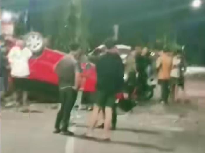 Menjelang Idul Fitri, Tiga Mobil Alami Kecelakaan Lalu Lintas, Diduga Supir Ngantuk dan Melintas di Beda Jalur