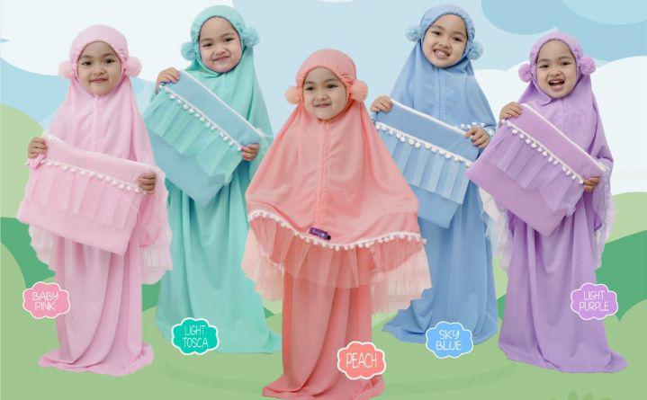 Ramadhan Mubarak, 4 Mukena Cantik Dengan Motif Karakter, Cocok Buat Si Kecil Salat Tarawih