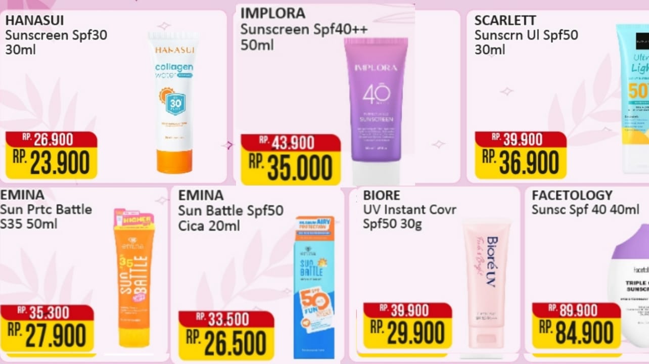 Promo Alfamart Hari Ini, Borong Produk Sunscreen Untuk Lindungi Wajah Dari Paparan Sinar Matahari, Cek Katalog