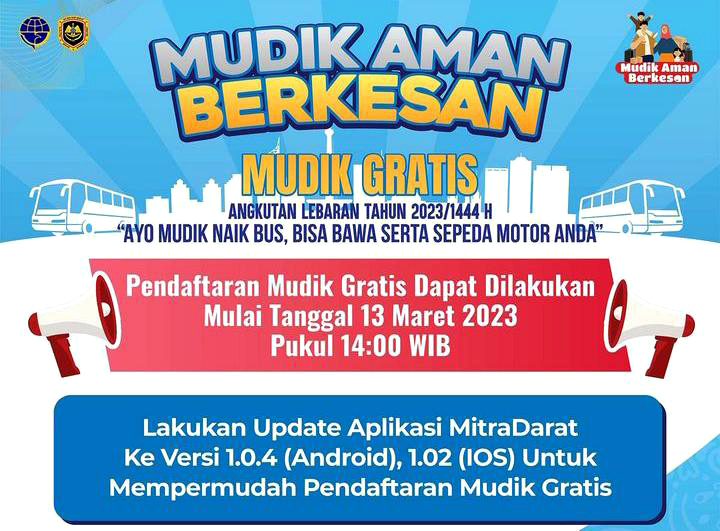 Mudik Gratis 2023 Resmi Dibuka! Ini Persyaratan dan Cara Daftarnya
