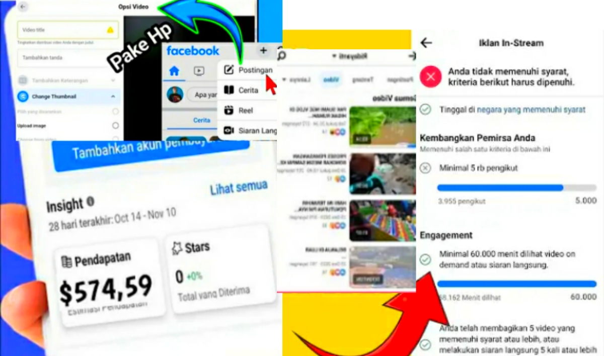 Mau Tambahan Gaji Dari Video On Demand di Facebook Pro? Begini Cara Mudah Membuatnya