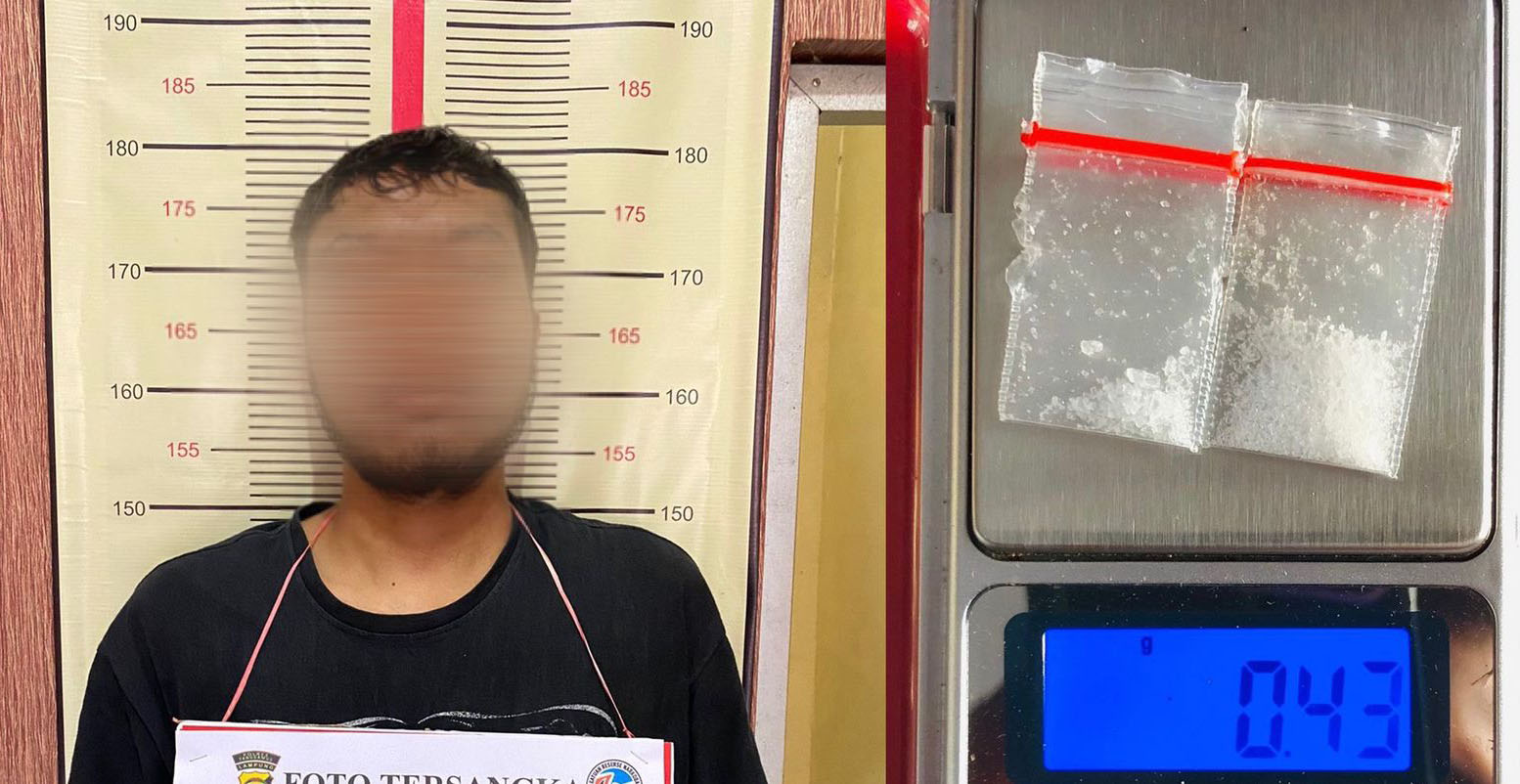 Satresnarkoba Polres Tanggamus Tangkap Warga Kotaagung, BB Ada di Meja Makan