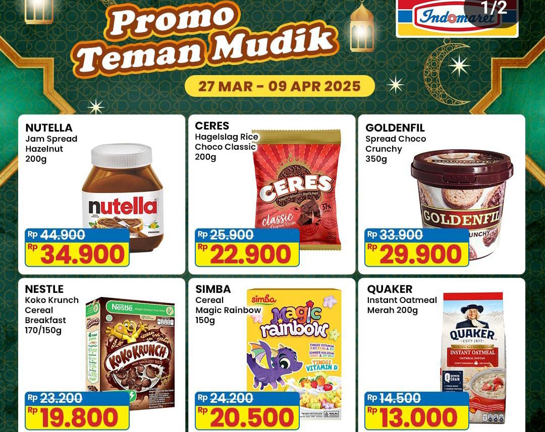 Promo Indomaret Spesial Teman Mudik Lebaran, Ada Diskon Paling Murah Hari Raya