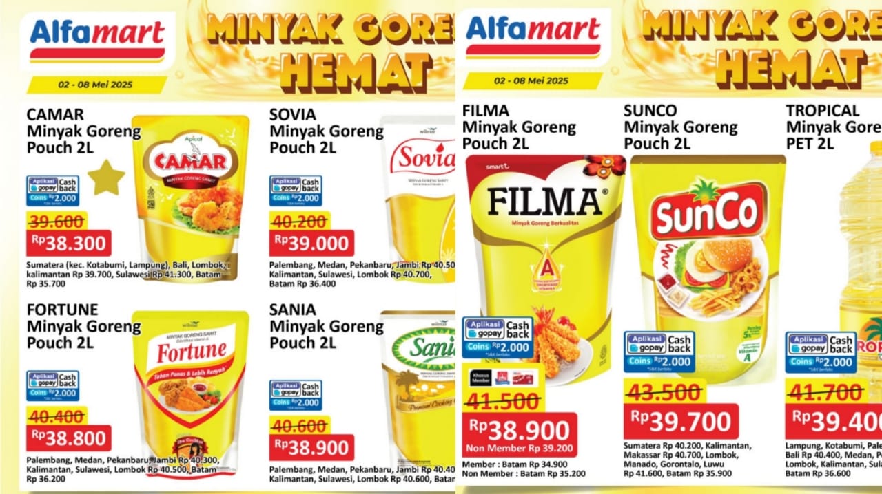 Borong Minyak Goreng Murah Spesial Hari Terakhir Penawaran dari Alfamart, Cek Harga di Wilayahmu!